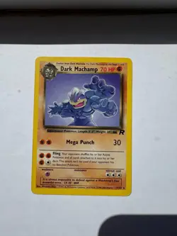 Pokemon Dark Machamp TCG Team Rocket Regular Rare Card 27/82 Unlimited - NM - Image 1