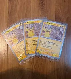 3x Pokemon TCG Promo Oversized Card - Pikachu At The Museum (sealed) ireland - Image 1