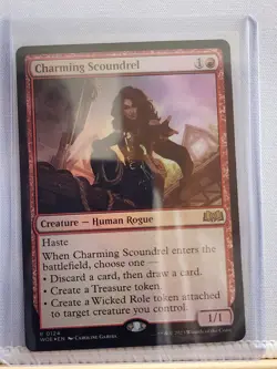 Charming Scoundrel - WOE - Rare - Foil - NM - Magic the Gathering - MTG - Image 1