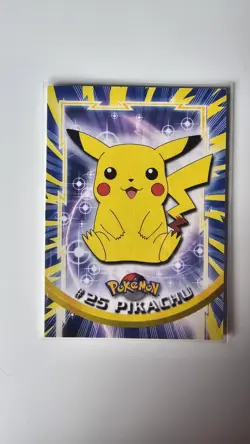 Pikachu #25 Pokemon 1999 Topps TV Series 1 1st Print Blue Logo See Pictures - Image 1