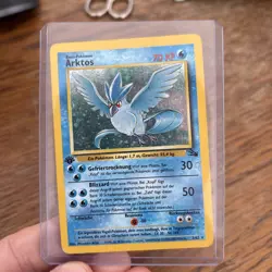 Arktos Pokemon Karte 2/62 Fossil Holo 1.Edition Deutsch - Image 1