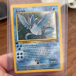 Arktos Pokemon Karte 2/62 Fossil Holo 1.Edition Deutsch - Image 3