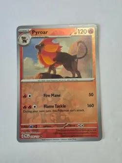 Pyroar 016/131 Uncommon SV: Prismatic Evolutions Pokemon Reverse Holo Near Mint - Image 1