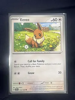 Stellar Crown 113/142 Eevee Regular NM Pokemon TCG Card - Image 1