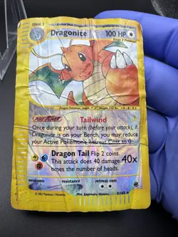 Pokemon TCG Dragonite Expedition Base Set - 9/165 - Reverse Holo - Heavily DMG - Image 4