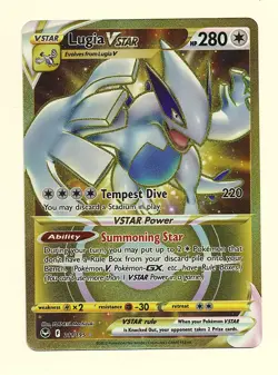 Pokemon TCG Lugia VSTAR Gold Secret Rare Card 211/195 - Image 1