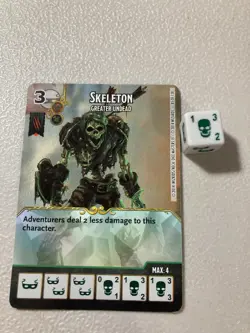 Dice Masters D&D Battle Of Faerun Card & Die #85 Skeleton Greater Undead - Image 1