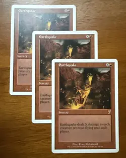 Earthquake 7th Edition MTG Magic the Gathering Card 3x - Image 1