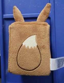 Pokemon Eevee Plush Deck Box for Pokemon TCG Card Holder Brown Cream - Image 2