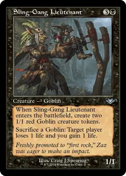 MTG Foil Sling-Gang Lieutenant (Retro Frame) 8 Modern Horizons Magic - Image 1