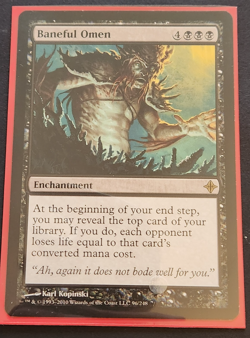 MTG Baneful Omen-Rise of the Eldrazi- #96/248-Rare-Regular-LP - Image 1