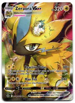 Zeraora VMAX GG42/GG70 - 🌊 Crown Zenith Galarian Gallery Pokemon TCG 🖤 - NM - Image 1
