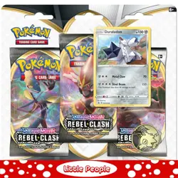 Pokemon - TCG - Rebel Clash Three Booster Blister Duraludon - Image 1