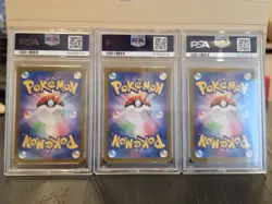 PSA 10 Pokemon 151 Charmander Squirtle Bulbasaur AR Set Sequential Japanese 2023 - Image 2