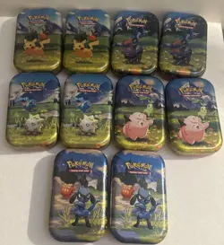 EMPTY Ascended Heroes Mini Tins Display Pokemon TCG 2 Art Sets 10 Empty Tins - Image 2