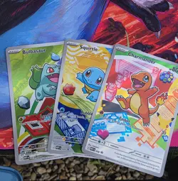 Pokemon TCG First Partner Illustration Collection Series 1 Kanto GEN 1 Starters - Image 1