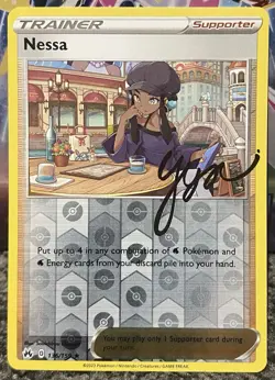 2023 POKEMON CROWN ZENITH - NESSA 136/159 TRAINER REVERSE HOLO MINT/NEAR MINT - Image 1