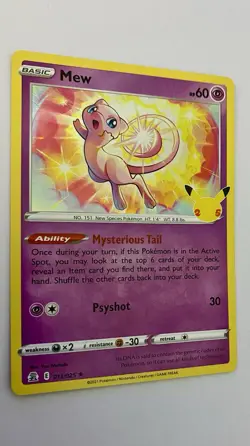 Pokemon TCG Mew 011/025 Celebrations 25th Holo Rare Pokemon Card - Image 2