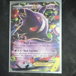 Pokemon Gengar EX Ultra Rare Holo 34/119 XY - Phantom Forces Basic HP 170 Card - Image 1