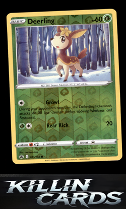 Reverse Holofoil Deerling 011/198 Pokemon Common SWSH06: Chilling Reign Card NM - Image 1