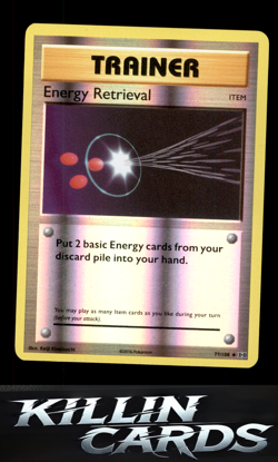 Reverse Holofoil Energy Retrieval 77/108 Pokemon Uncommon XY - Evolutions Card N - Image 1