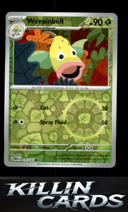 Reverse Holofoil Weepinbell 070/165 Pokemon Common SV: Scarlet & Violet 151 Card - Image 1