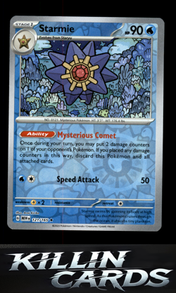 Reverse Holofoil Starmie 121/165 Pokemon Rare SV: Scarlet & Violet 151 Card NM - Image 1