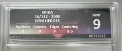 pokemon Erika 16/132 Gym Heroes holo Trainer card WOTC Get graded mint 9 - Image 3