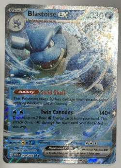 Blastoise EX 009/165 Double Rare English S & V 151 - Pokemon Card - Near Mint - Image 1