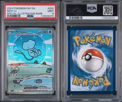 Pokemon Paldean Fates Mew Ex Special Illustration Rare 232/091 Bubble Mew PSA 9 - Image 3