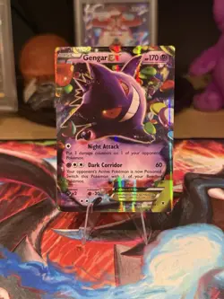 Pokemon TCG 2014 Gengar EX Holo Rare Card 34/119 XY Phantom Forces Near Mint NM - Image 1