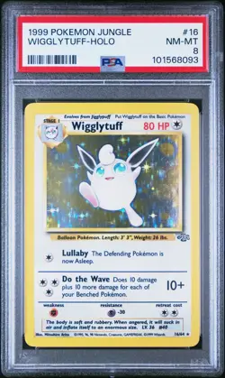 PSA 8 Wigglytuff Holo 16/64 Jungle 1999 Pokemon Card - Image 1