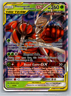 Pheromosa & Buzzwole GX 1/214 Unbroken Bonds Pokemon TCG NM - Image 1