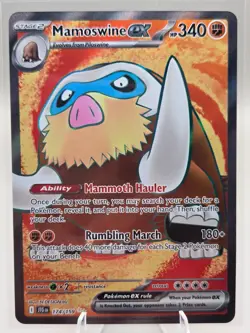 Pokemon Mamoswine ex 174/159 Journey Together Ultra Rare Full Art Holo NM - Image 1