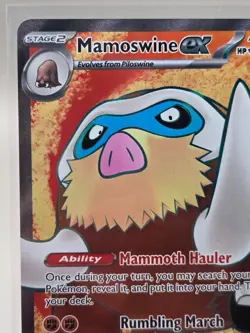 Pokemon Mamoswine ex 174/159 Journey Together Ultra Rare Full Art Holo NM - Image 2