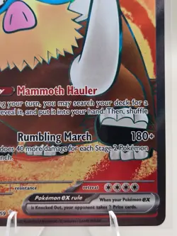 Pokemon Mamoswine ex 174/159 Journey Together Ultra Rare Full Art Holo NM - Image 5