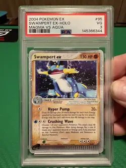 PSA 3 Swampert ex 95/95 2004 Team Magma Vs Team Aqua Ultra Rare Pokemon VINTAGE - Image 1