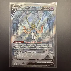 Pokemon TCG Zacian V Crown Zenith: Galarian Gallery Gg48/Gg70 Holo Ultra Rare - Image 1