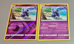 2er Set Psiaugon # 60/147 Rare & Reverse Holo Nacht in Flammen 2017 Pokemon Mint - Image 1