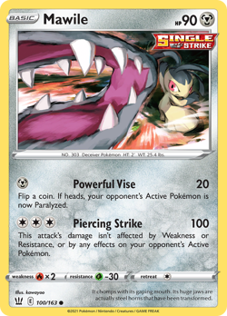 Mawile 100/163 Battle Styles Common NM 2021 - Image 2