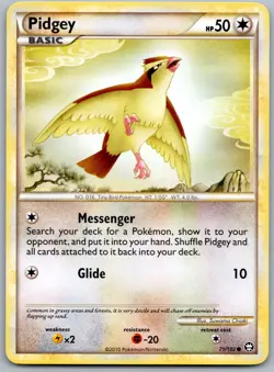 Pokemon TCG Pidgey Triumphant 71/102 Regular LP - Image 1