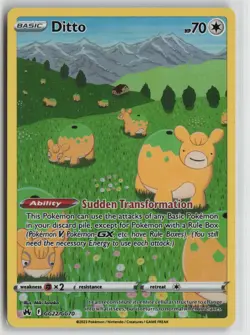 Ditto GG22/GG70 Holo Crown Zenith Galarian Gallery Pokemon NM - Image 1