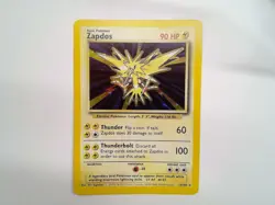 Pokemon TCG Zapdos Base Set 16/102 Holo Unlimited Holo Rare MP Condition - Image 1