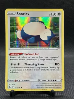 Snorlax 143/196 - Holo Rare - Lost Origin NM - Pokemon TCG - Image 1