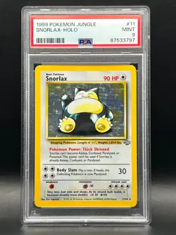 Snorlax #11 Holo- 1999 Pokemon Jungle- PSA Mint 9 - Image 2
