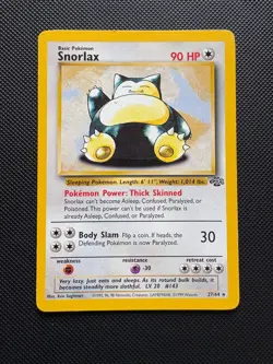 Vintage Pokemon TCG - Snorlax 27/64 Non Holo - Jungle Set - MP - Image 1
