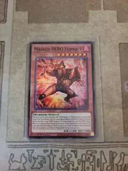 YUGIOH MASKED HERO FURNACE MZMU-EN015 SUPER 1ST ED NM - Image 1