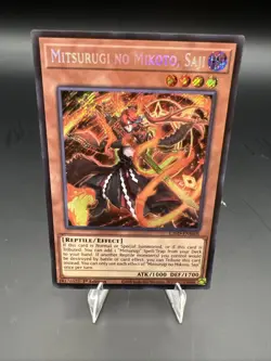 YuGiOh TCG- Mitsurugi no Mikoto, Saji (Secret Rare) Secret Rare- L26D-ENM05 NM - Image 1