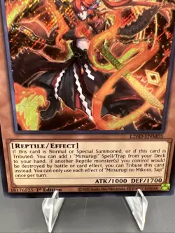 YuGiOh TCG- Mitsurugi no Mikoto, Saji (Secret Rare) Secret Rare- L26D-ENM05 NM - Image 2