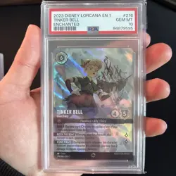 Disney Lorcana Tinker Bell 216/204 PSA 10 Gem Mint | Enchanted | 2023 - Image 1